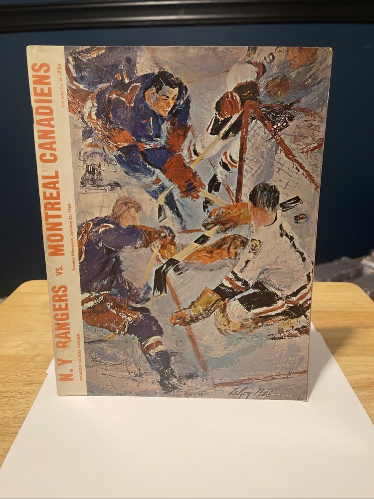 1969 New York Rangers Vs Montreal Canadiens Program Jan 26, 1969