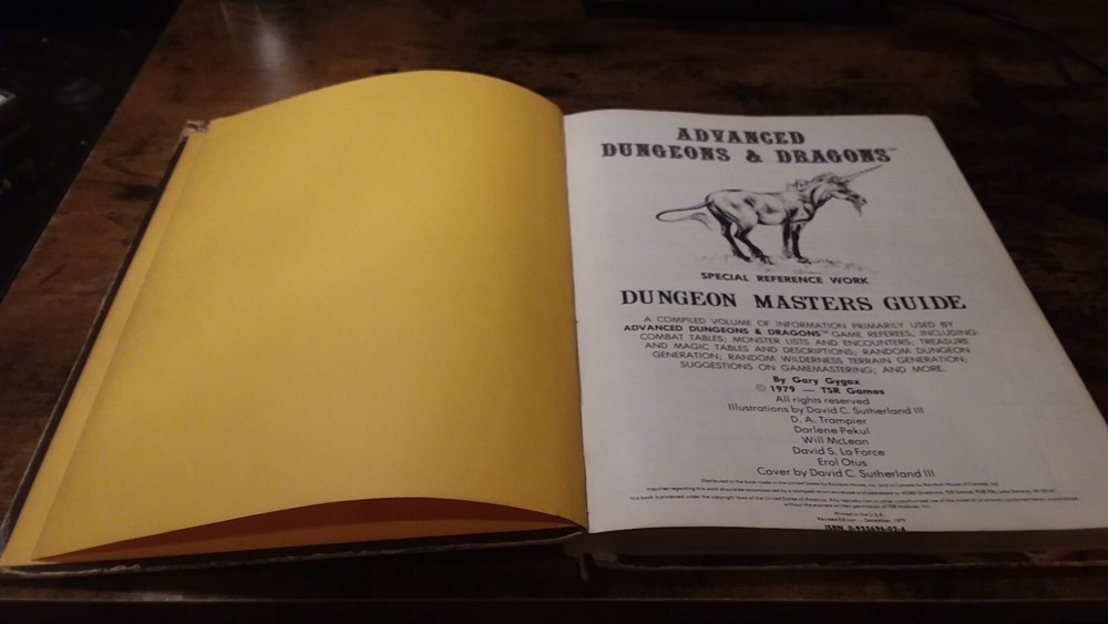 Advanced Dungeons & Dragons Dungeon Masters Guide 6th Alpha AD&D Vintage OOP