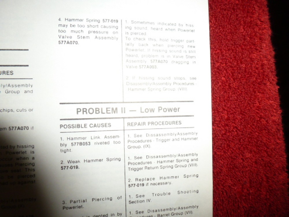 Crosman 454 & 1600 Service Manual With Exploded View