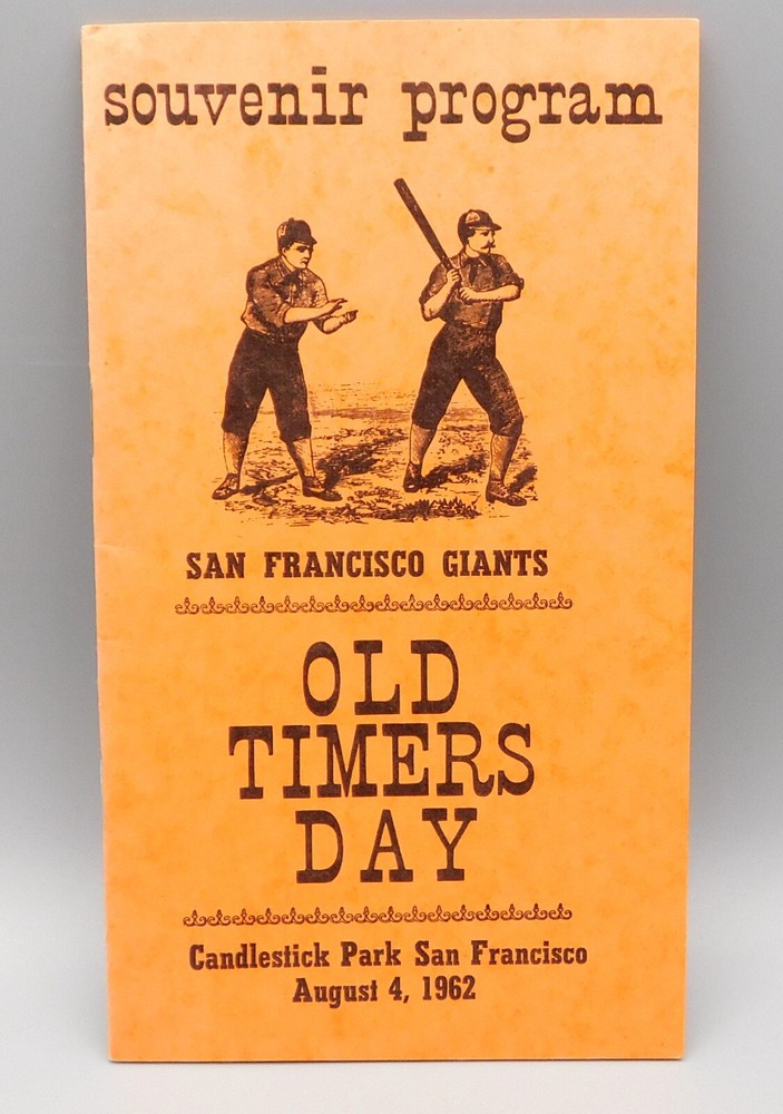 1962 San Francisco Giants OLD TIMERS DAY Souvenir Program
