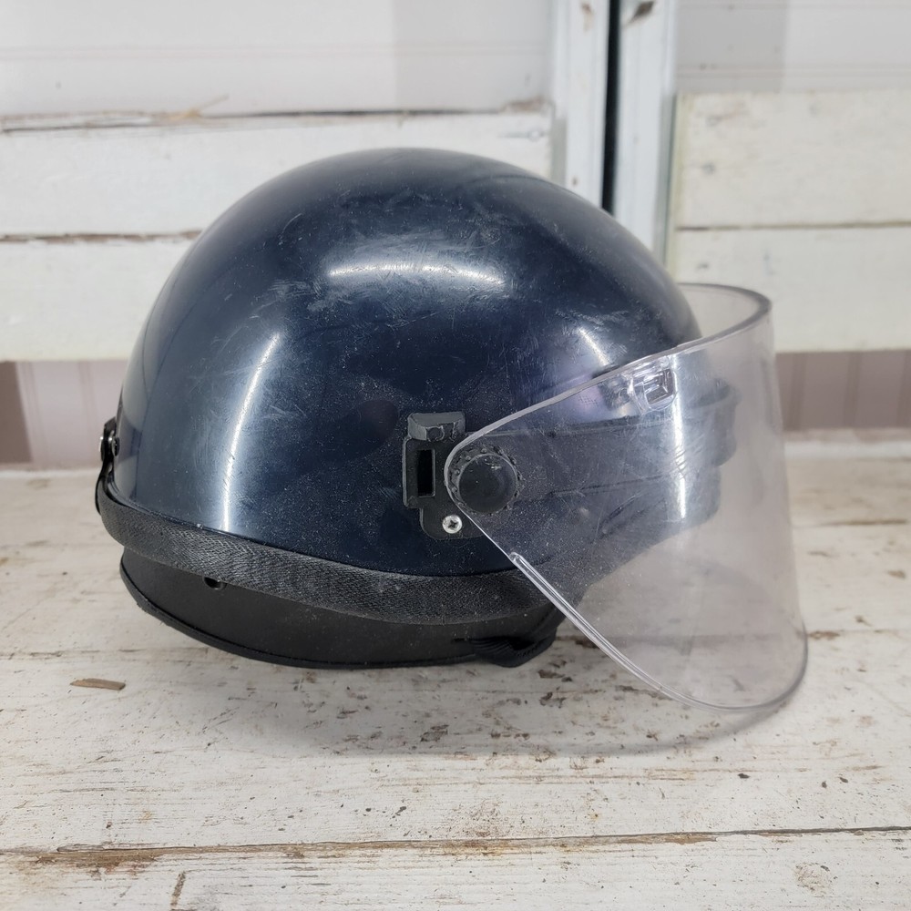 Vintage Premier Crown C-3 Riot Control Helmet Size Medium w/ Visor Shield