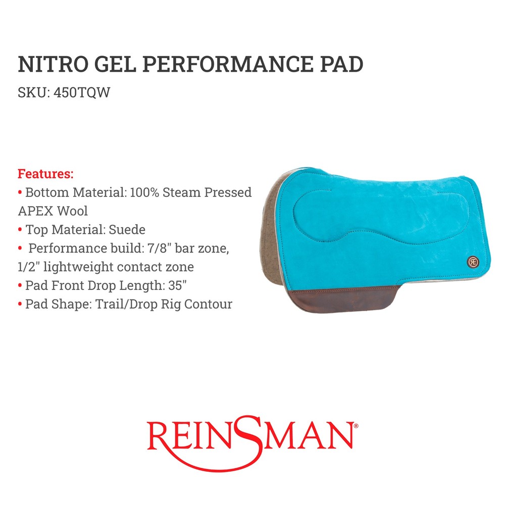 CIRCLE Y Nitro Gel Performance Pad Saddle Blanket (450TQW)