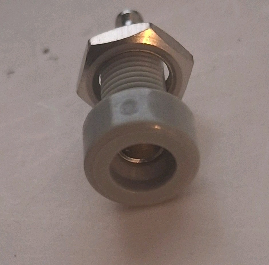 Banana Jack, Panel Mount , GREY, 15A