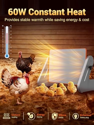 Brooder Heater for Chicks, Chicken Heating Brooder Plate with 3 Adjustable