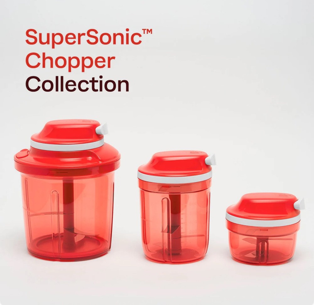 Tupperware Supersonic Chopper Compact, Pull Cord, Chili