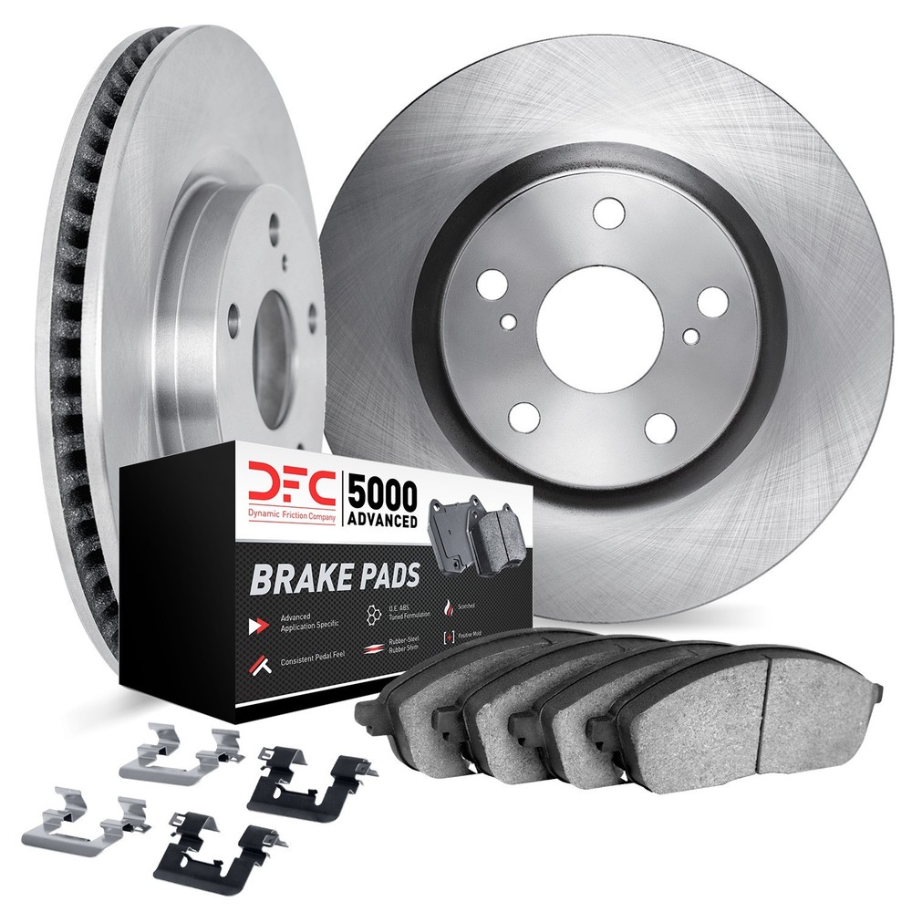 Disc Brake Kit-Rotors with 5000 Advanced Brake Pads includes Hardware DFC