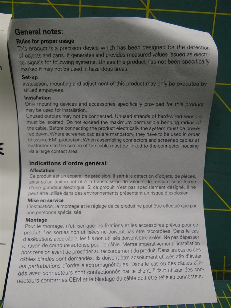 Baumer IFFM 08P1701/O1S35L Inductive Proximity Switch M8 Connector Rectangular
