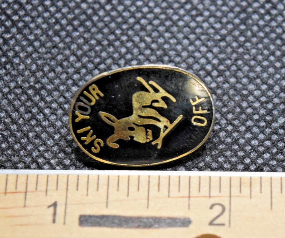 Ski Your Ass Off Black Ski Pin