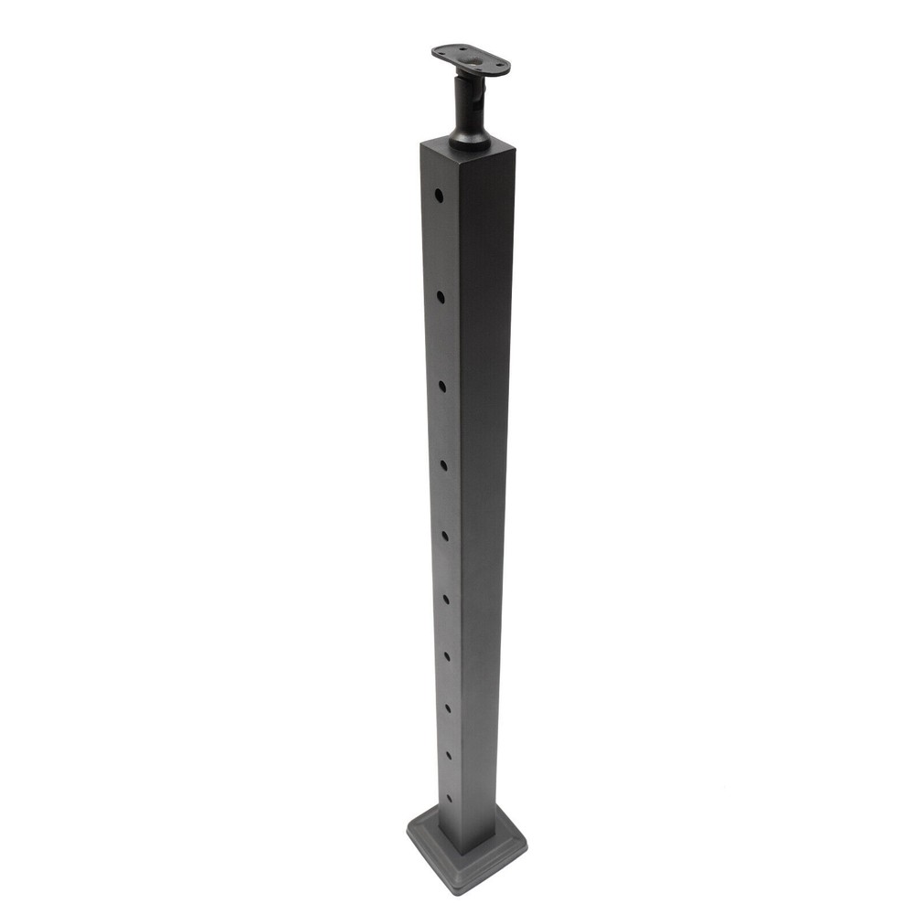 4PCS Cable Railing Posts Deck Fence Posts Stainless Pre-drilled Holes 36"x2"x2"