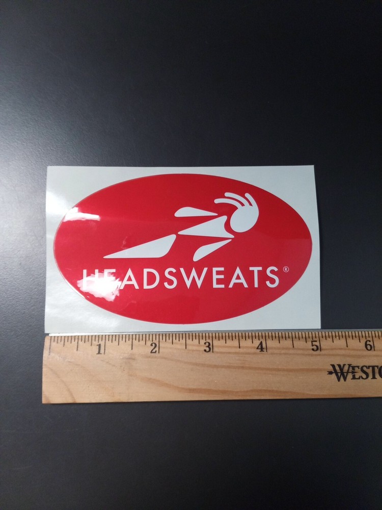 5" Headsweats Decal/Sticker Red/White