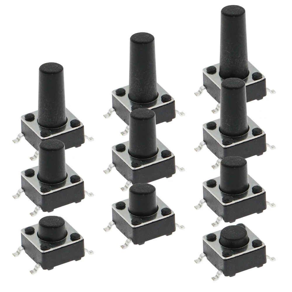 50x Tactile Reset Push Button Switch 4-Pin Momentary Micro Mini Tiny SMD 12V DC