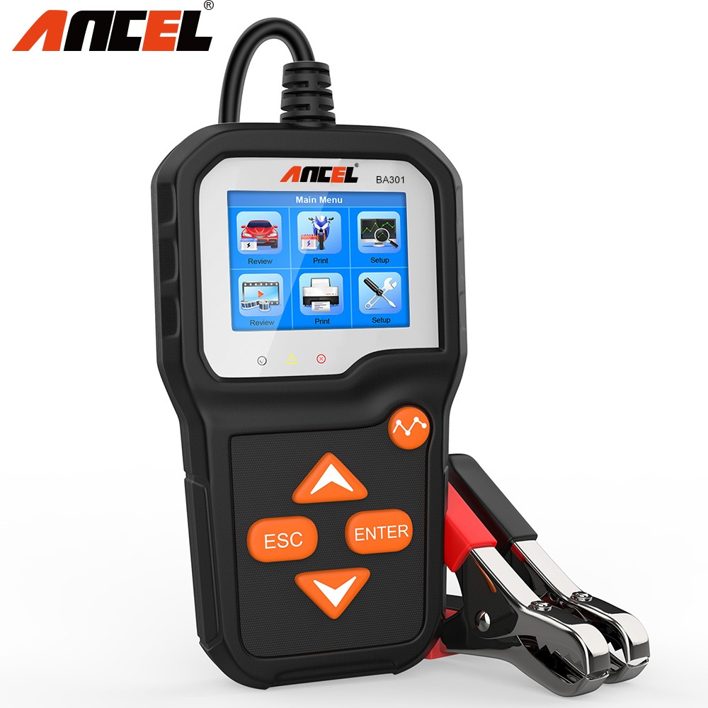 ANCEL BA301 Car Battery Tester Charging Test Load Test Analyzer Support Printer