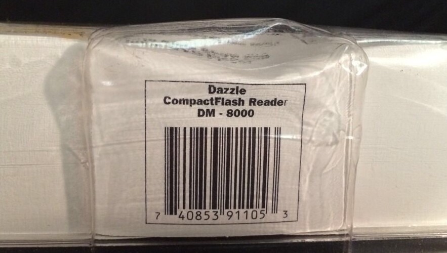 Dazzle Compact Flash Reader/Writer Digital Media Reader Software DM-8000 NEW