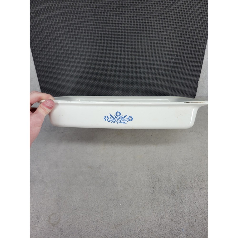 Corning Ware Cornflower Blue 2 Qt Rectangular Roasting Baking Pan P-332 USA