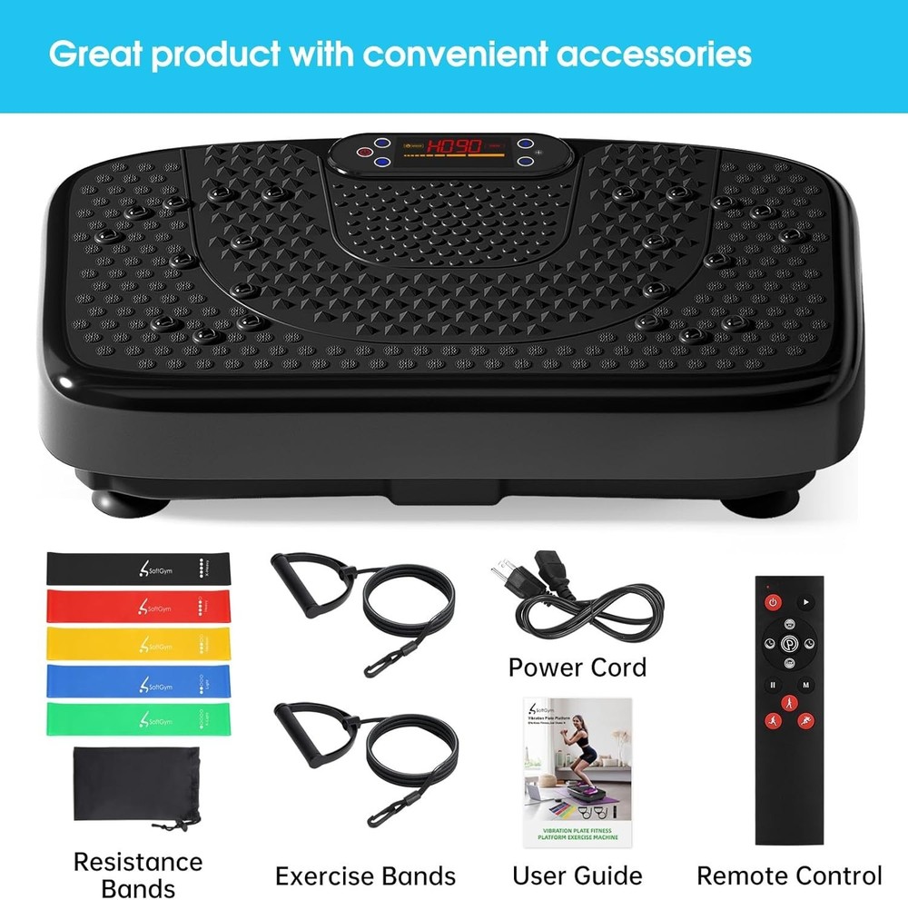 Powerful Vibration Plate - 120 Modes, 450lbs Capacity, Home Exercise Essential
