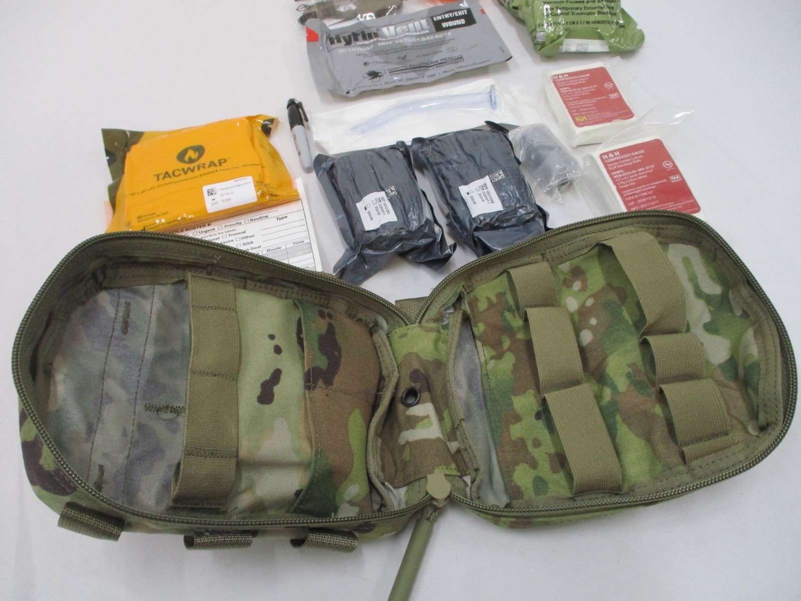 ARMY AIR FORCE OCP IFAK FIRST AID KIT JFAK MULTICAM QUICK CLOTT CAT TQs EXP.2027