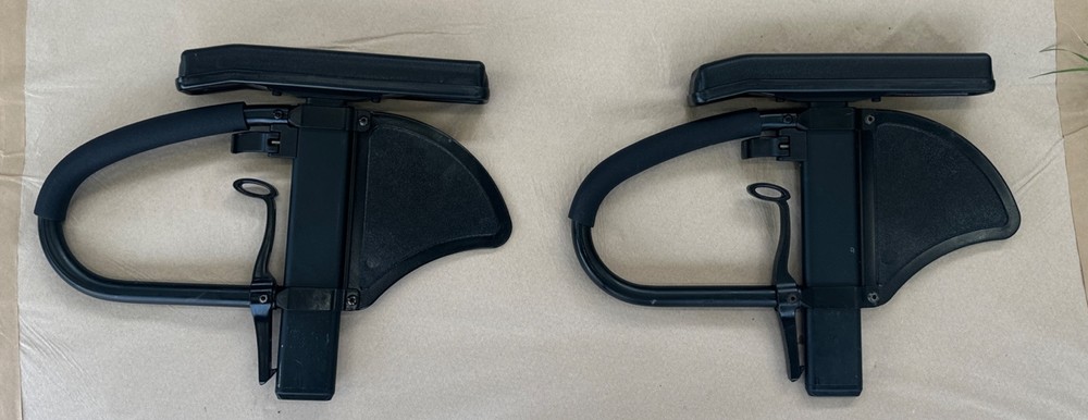 2 - QUICKIE 2 Single Post Wheelchair Armrest Side Assemblies Adjustible Height