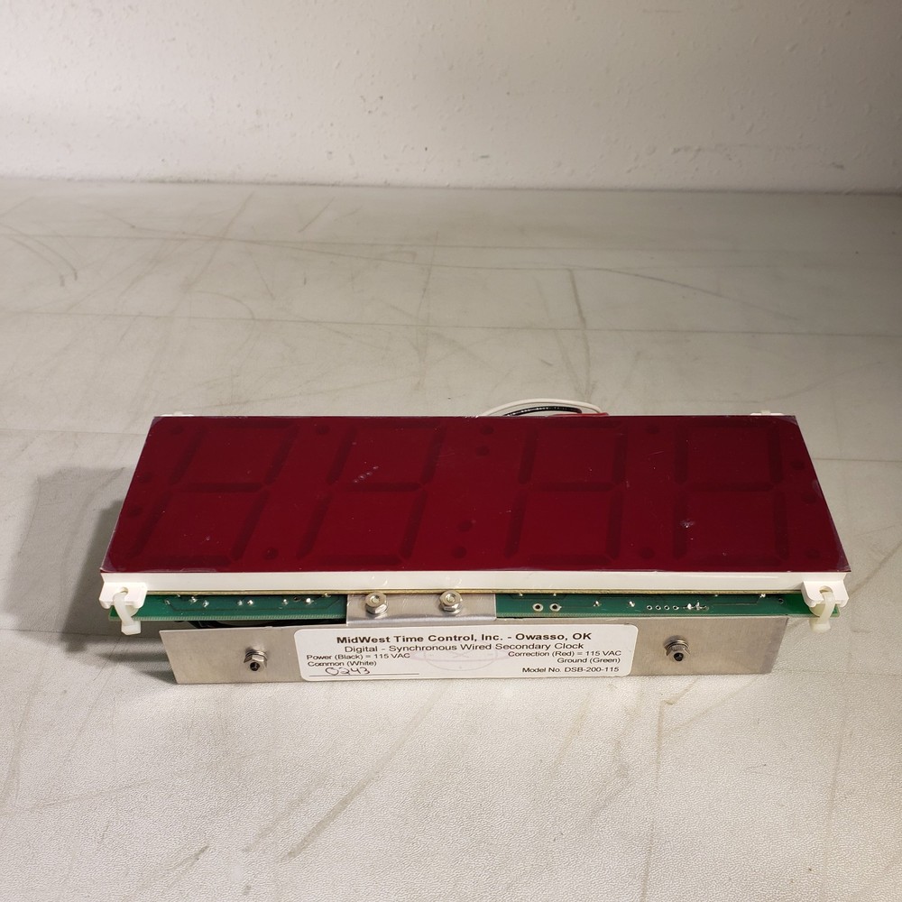 MidWest Time Control DSB-200-115 Digital Synchronous Wired Secondary Clock