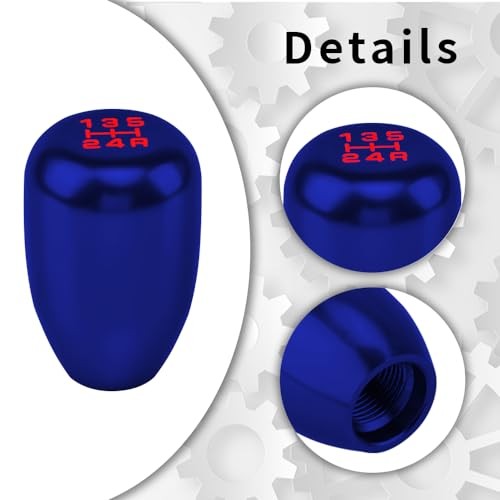 Car Gear Shift Knobs, Manual Transmission Shift Knob, 5 Speed Car Stick Blue
