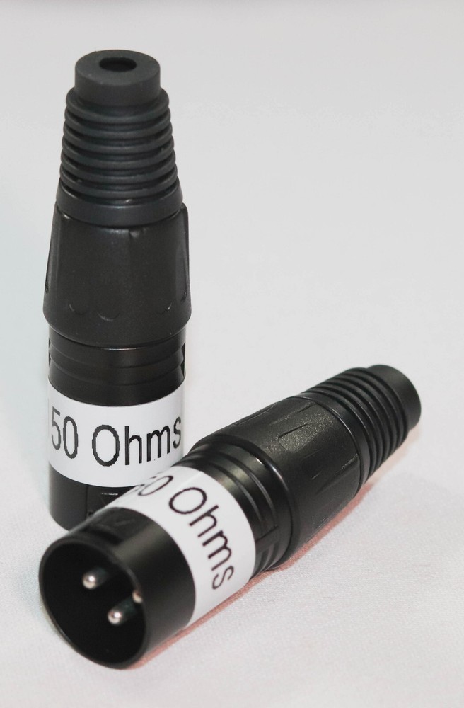 XLR 150 Ohm Preamp Interface Noise Tester, Black Dummy Plug