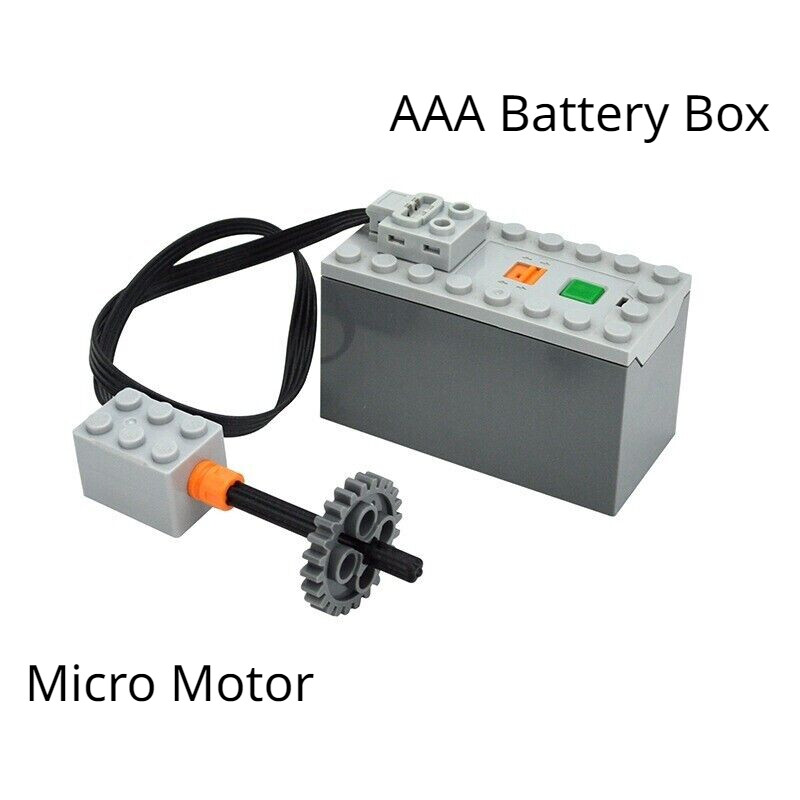 2pcs Lego Technic Micro Motor + AAA Battery Box Power Function Building Blocks