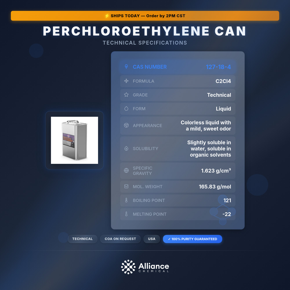 Perchloroethylene (PCE, PERC) - 1 Gallon Can