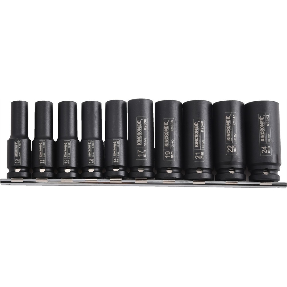Kincrome 10 Piece 1/2" Square Drive Deep Impact Socket Set