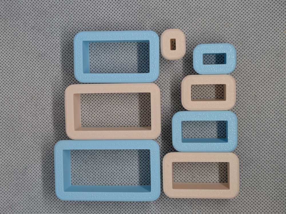 Rectangle Clay Cutter Shape Set ~ Polymer Crafting Tool ~ Stackable Outline