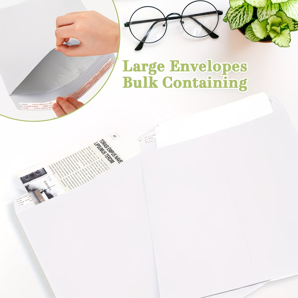 Quality 6x9 IN Security Envelopes, Self-Sealing, White (1 Count)