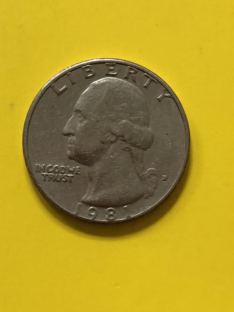 1981 Washington quarter filled D Mint Mark Error#65