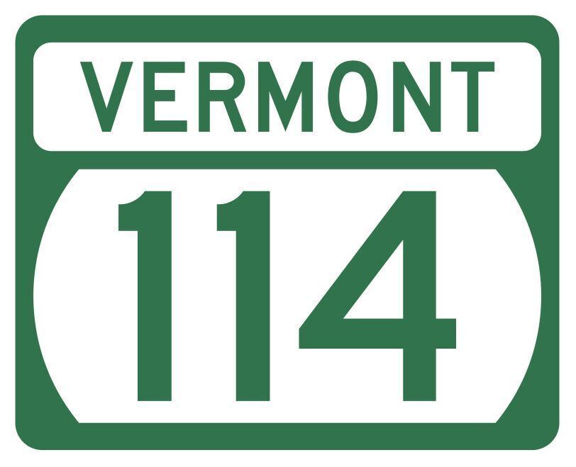 Vermont State Highway 114 Sticker Decal