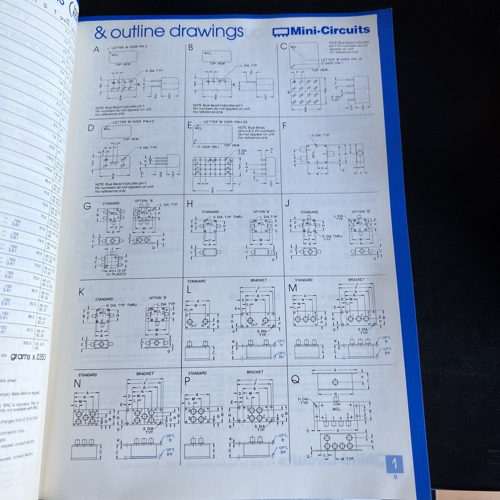 Mini-Circuits 1985 / 1986 RF / IF Signal Processing Handbook Volume 1