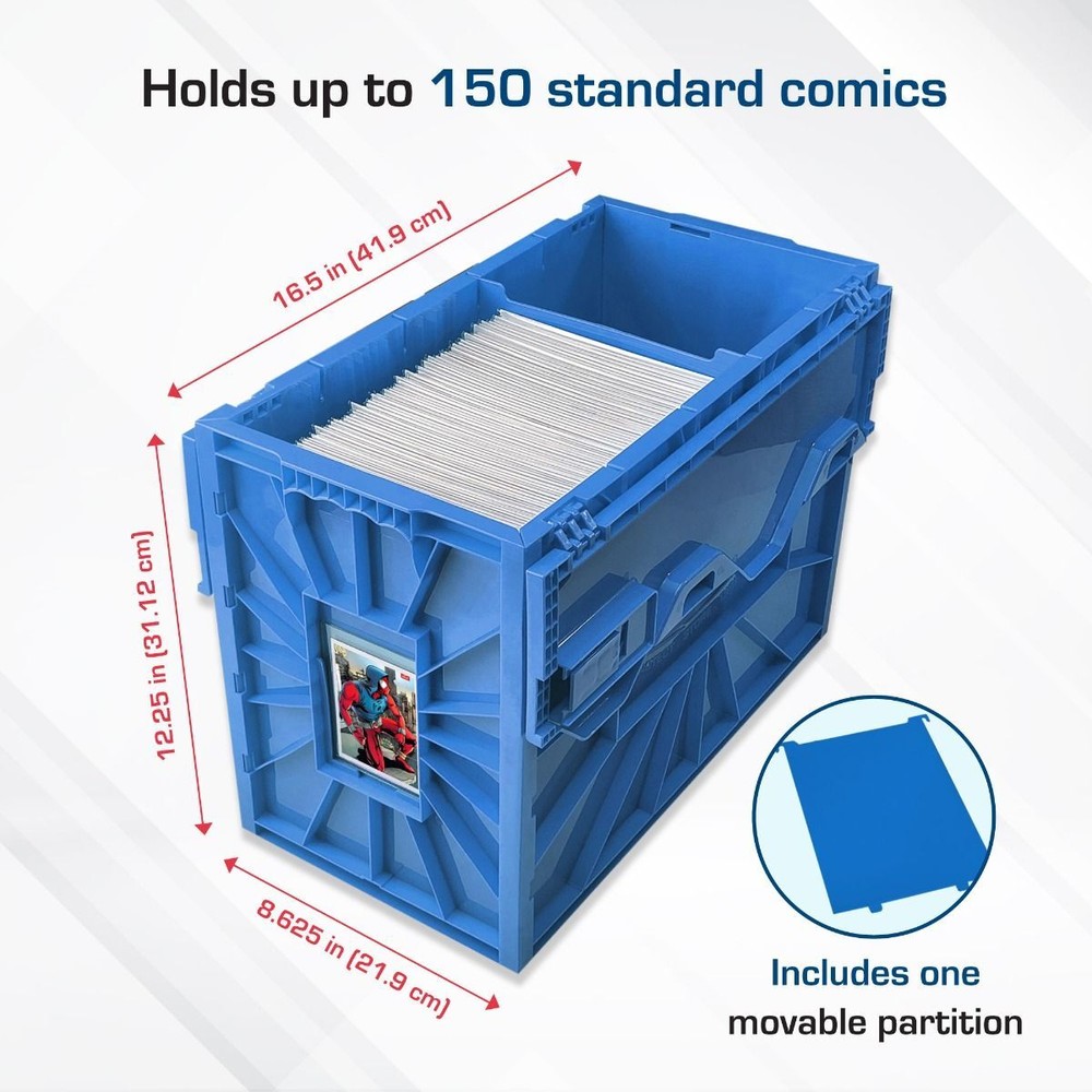 1 BCW Blue Plastic Short Comic Book Bin