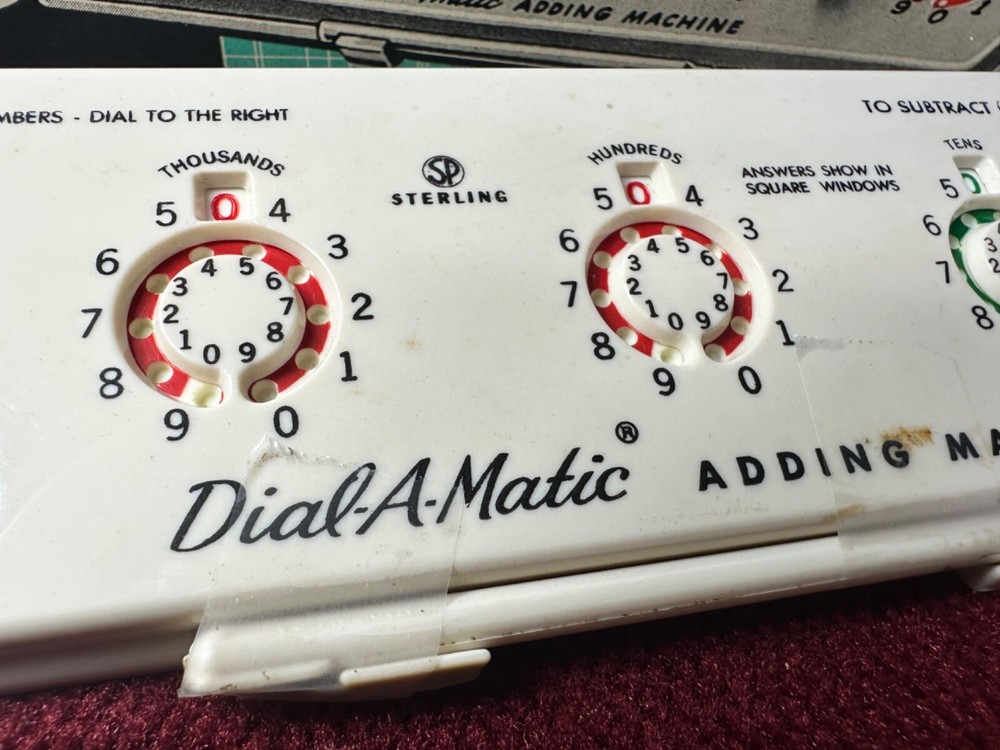 Sterling Dial-A-Matic “add- It” Automatic Mechanical Adding Machine #567