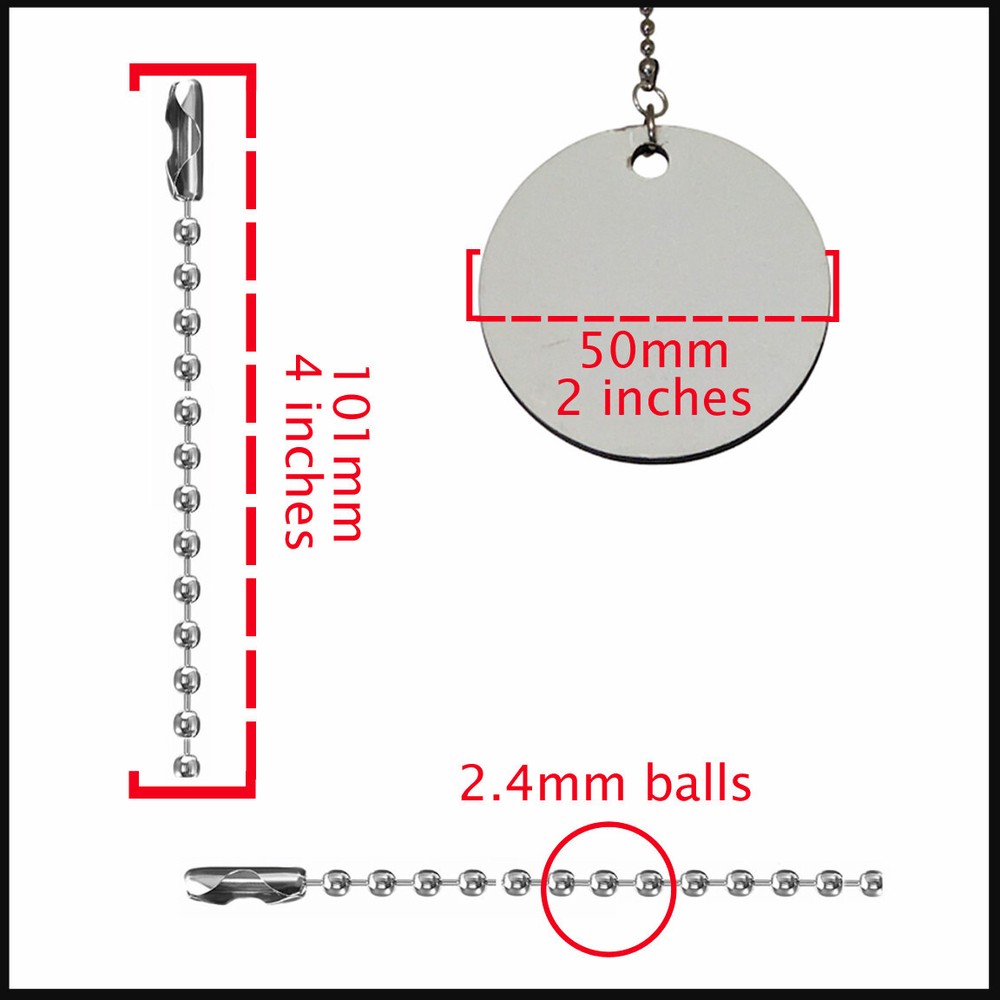 Set 2 Howling Wolf Ceiling Fan Lighting Pull Chain Extension Chain 4" + 2" Charm