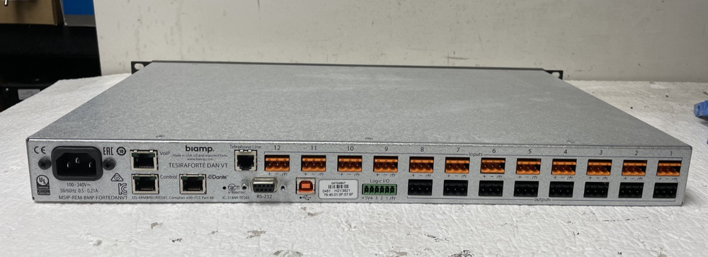 BIAMP TESIRA Forte Dan VT Audio Processor