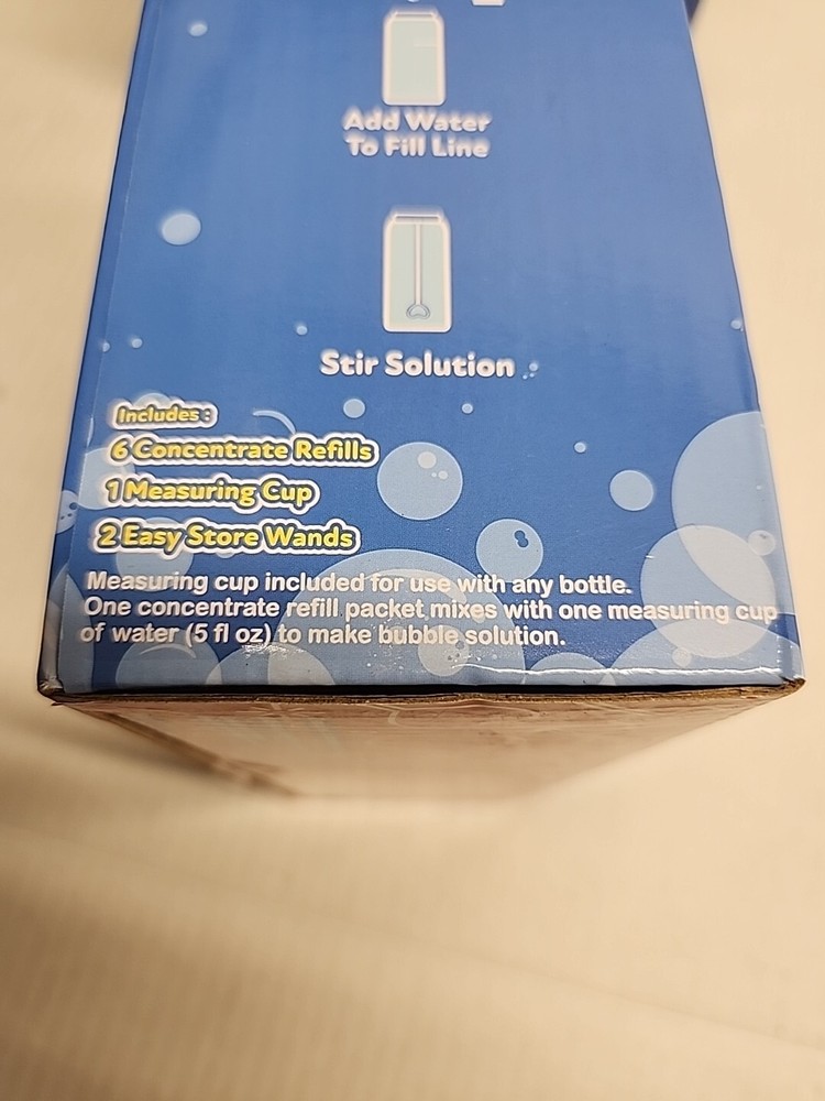 Bubble Blow Bubbles Solution Concentrate 12 Refill Each Packet Makes 5 OZ