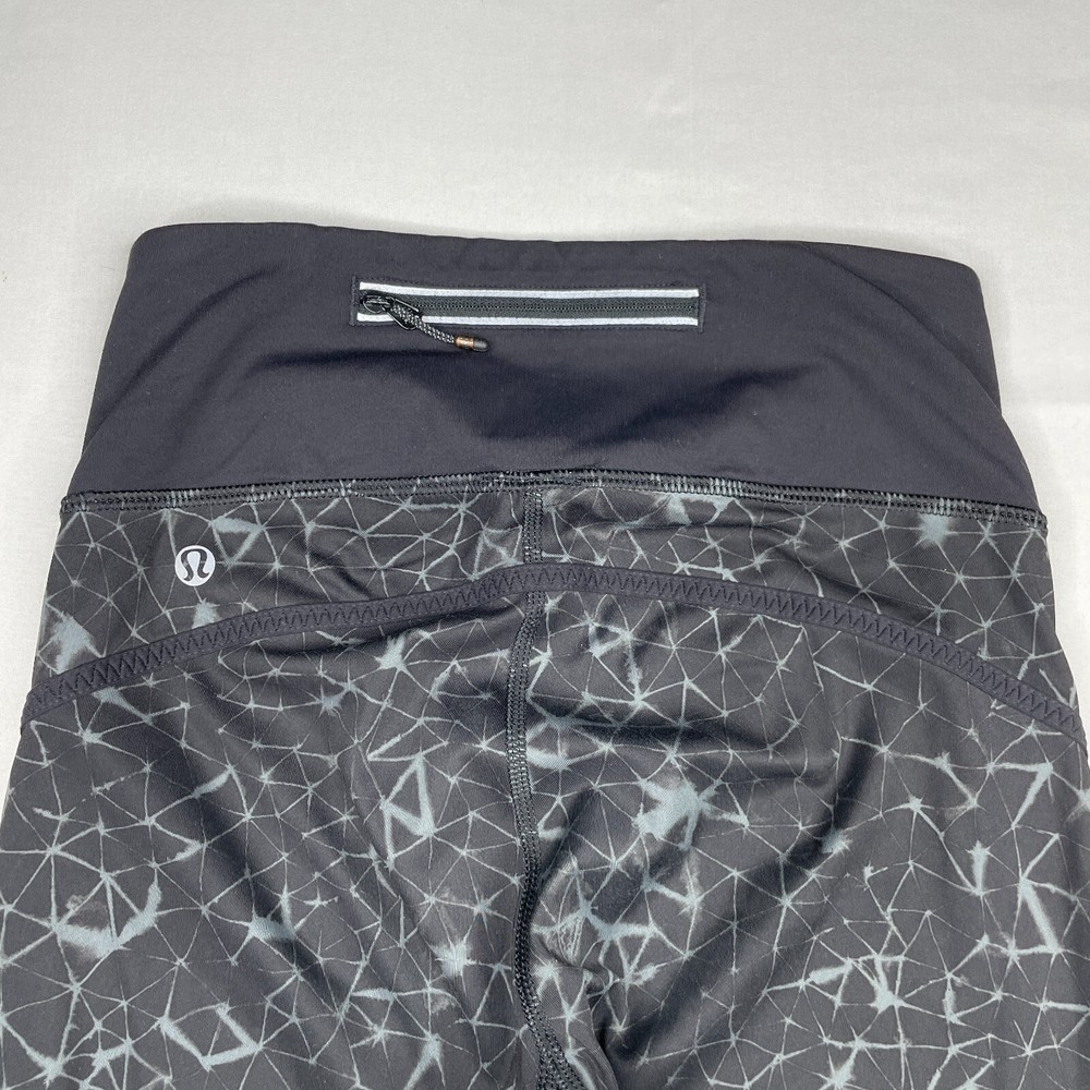 Lululemon Active Capri Black Gray Womens 4