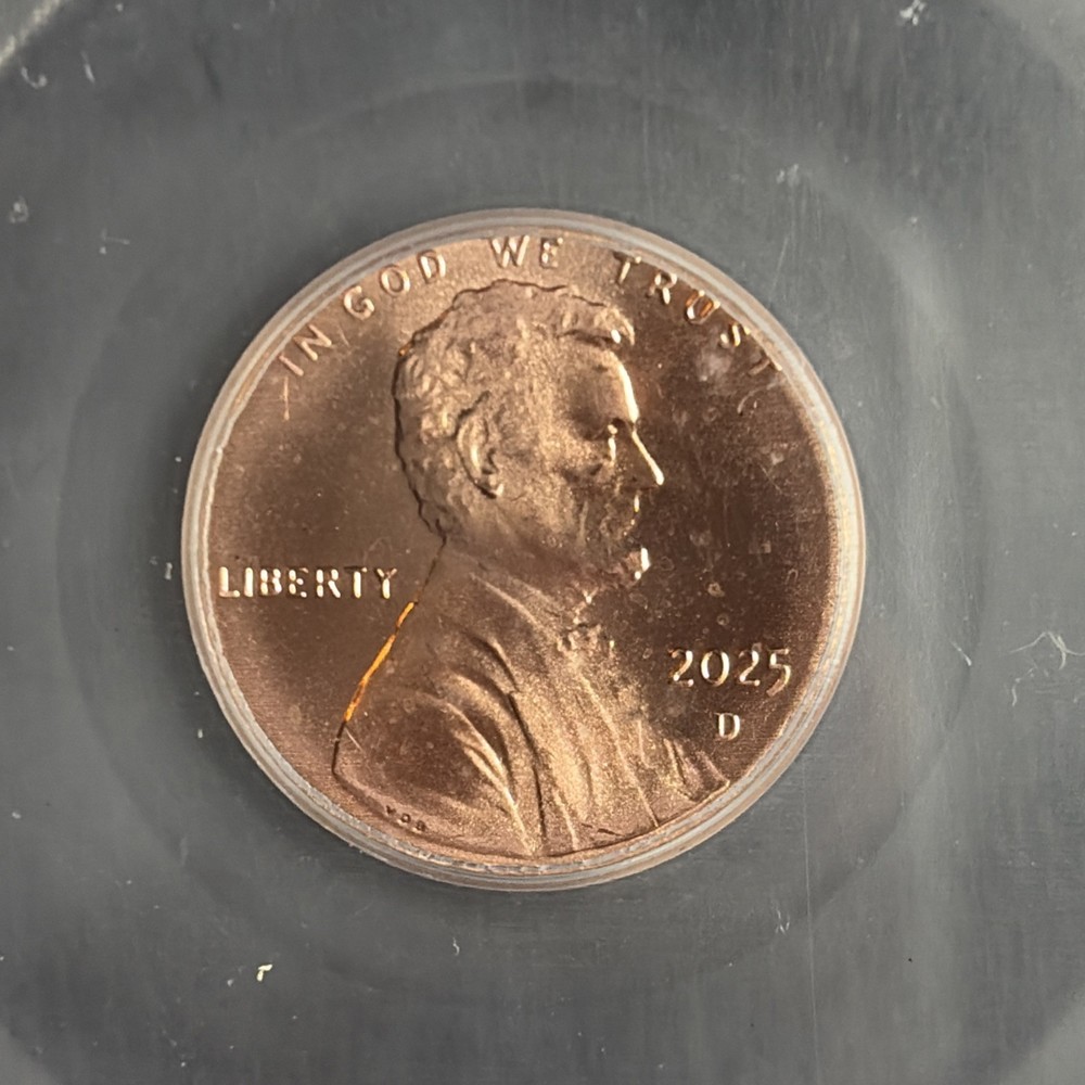 2025 D Lincoln Shield Cent - Uncirculated - ICG MS66 RD - 1C