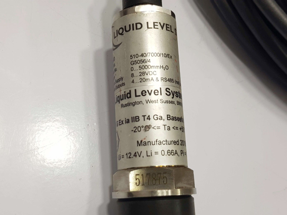 LIQUID LEVEL SYSTEMS 517875 LEVEL TRANSMITTER 0….5000MMH2O