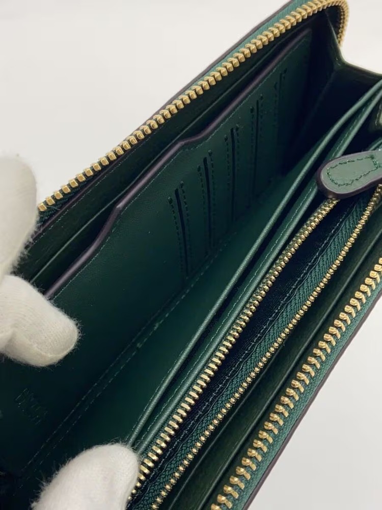 BARCOS Long Wallet GRN Plain Men's