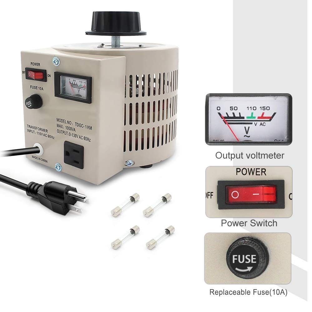 Variable Transformer Variable Voltage Regulator, 0-130V Output, 110V-120V Input