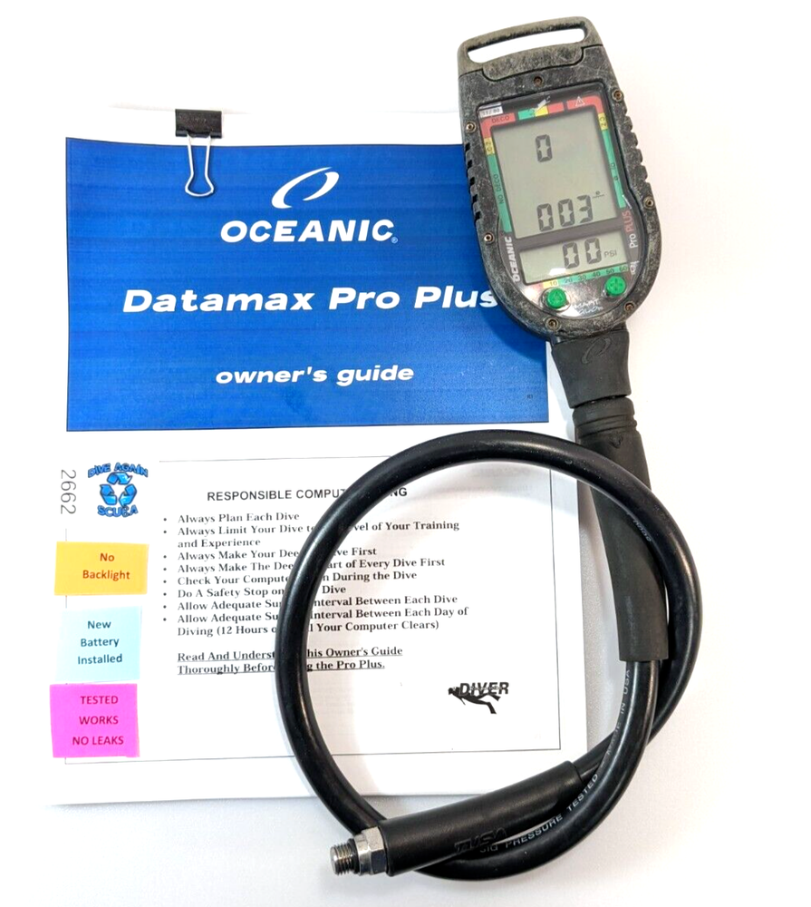 Oceanic Datamax Pro Plus SCUBA Dive Air Integrated Dive Computer Nitrox #2662