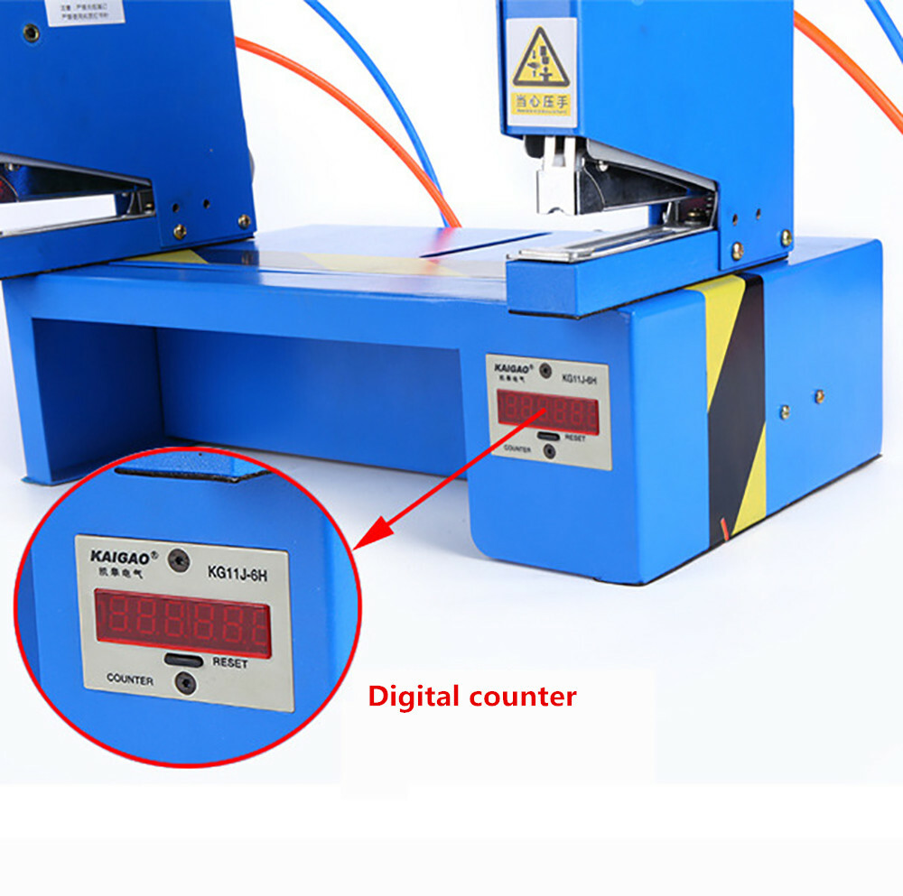 220V Pneumatic Binding Machine Electric Automatic Stapler Paper Binder + Counter