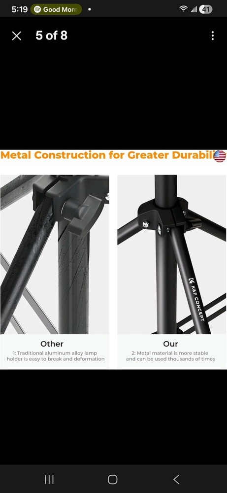 K & F Concepts 2.8m Stand For Multiple Different Items