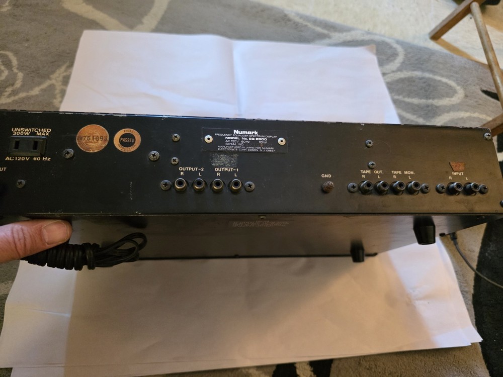 Vintage Numark EQ2600 Stereo Frequency Equalizer *Untested*