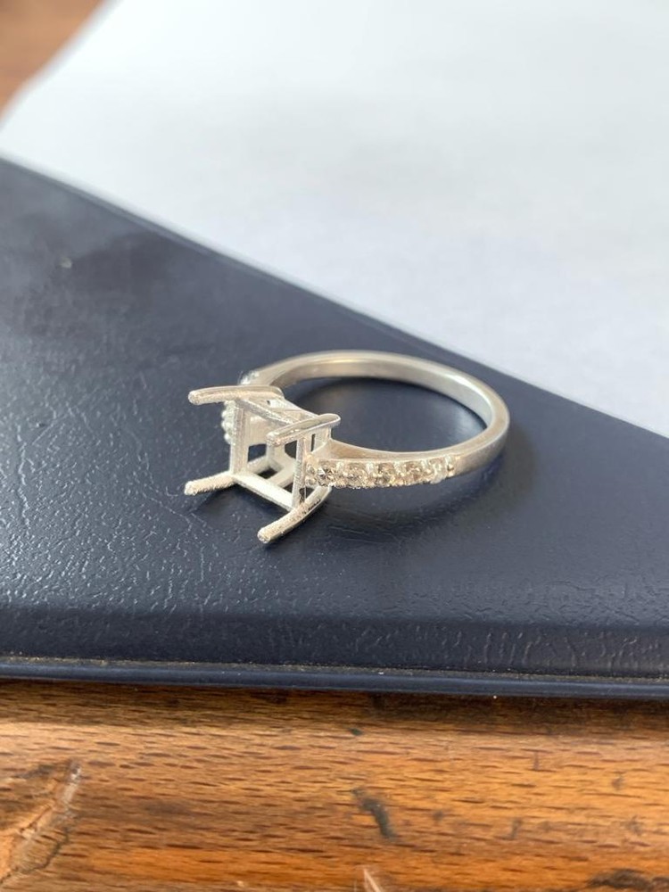 Sterling Silver Ring Blanks, 8 mm Square 925 Silver Ring Setting Bulk Order Sale