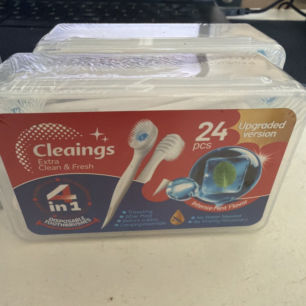 Mini Disposable Toothbrushes with Toothpaste and Pick for Work or Travel