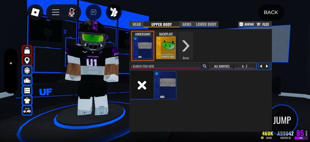 Ultimate football abs undershirt