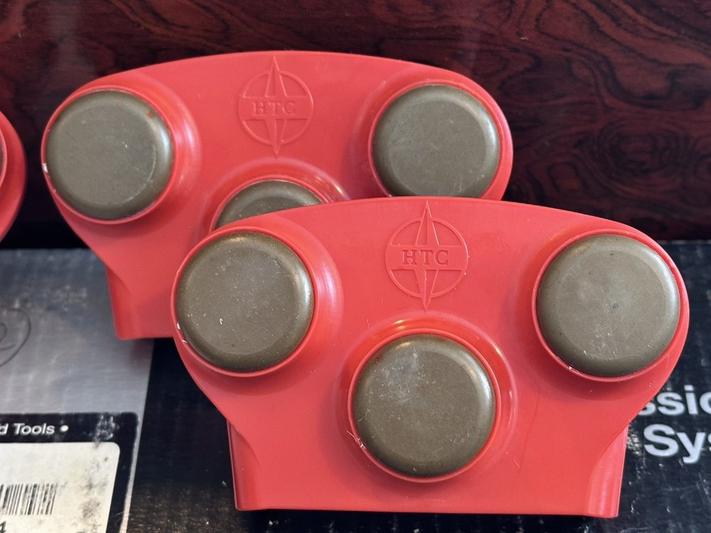 3 Pack -HTC EZ SR 7 RED Diamond Grinding Tools – 3-Segment Pads – Concrete Prep